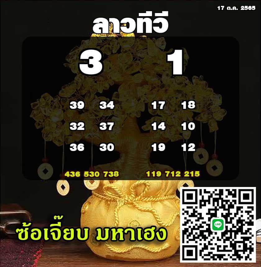 แนวทางหวยลาว 17/10/65 ชุดที่ 14