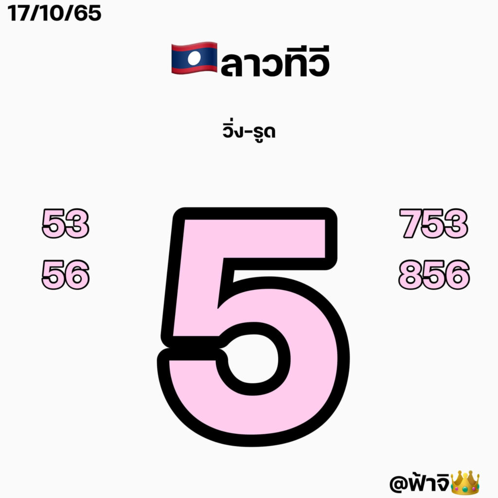 แนวทางหวยลาว 17/10/65 ชุดที่ 16