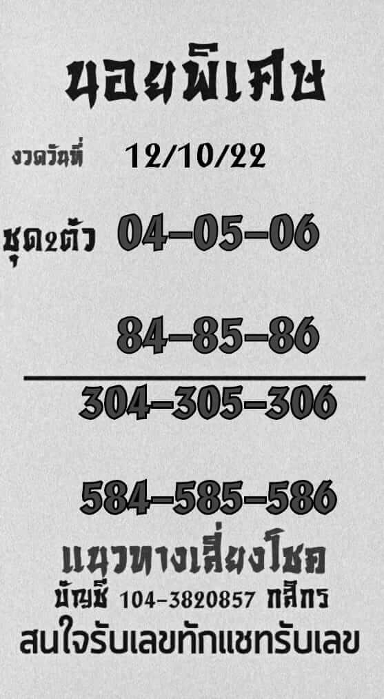 แนวทางหวยฮานอย 12/10/65 ชุดที่ 13