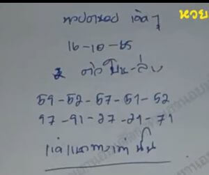 แนวทางหวยฮานอย 16/10/65 ชุดที่ 13