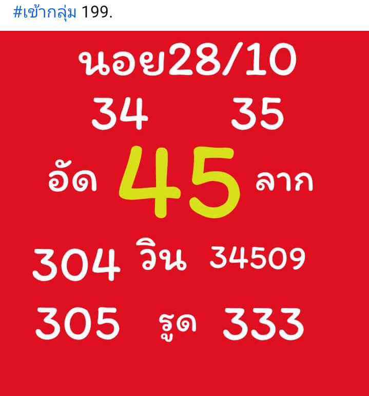 แนวทางหวยฮานอย 28/10/65 ชุดที่ 13