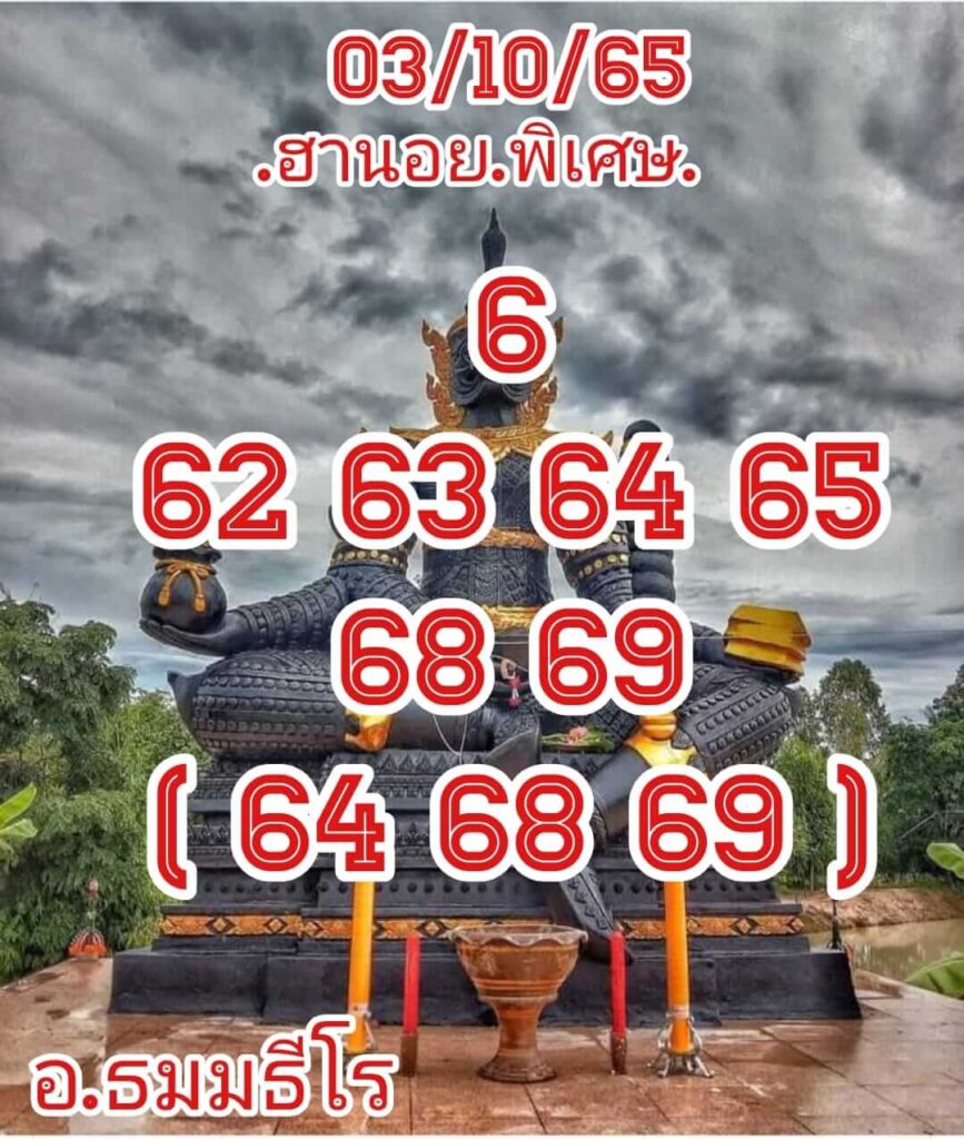 แนวทางหวยฮานอย 3/10/65 ชุดที่ 3