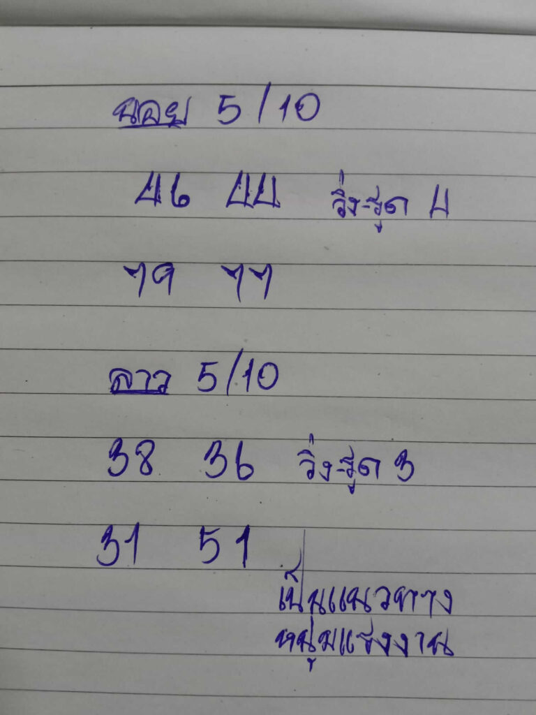 แนวทางหวยฮานอย 5/10/65 ชุดที่ 9