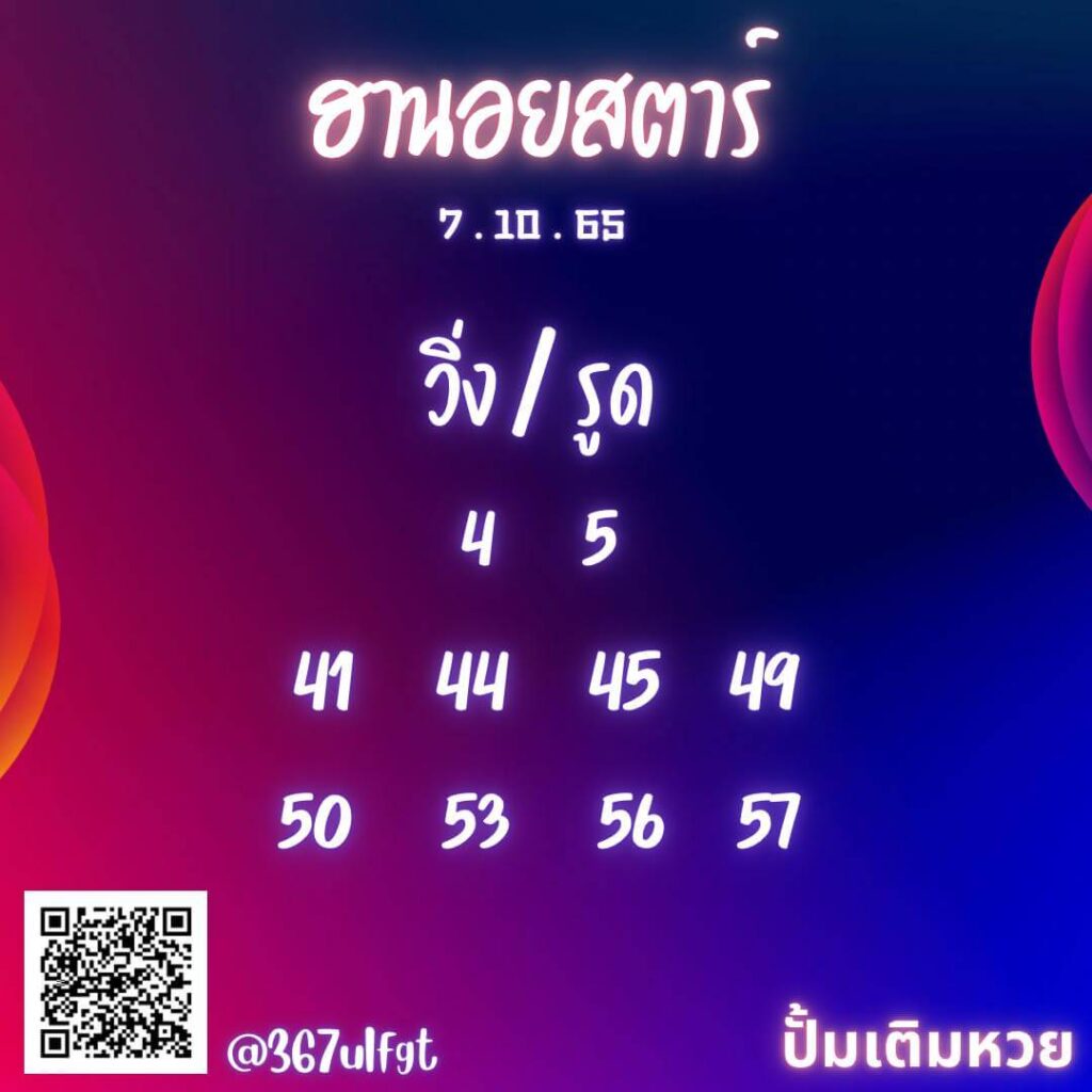 แนวทางหวยฮานอย 7/10/65 ชุดที่ 11