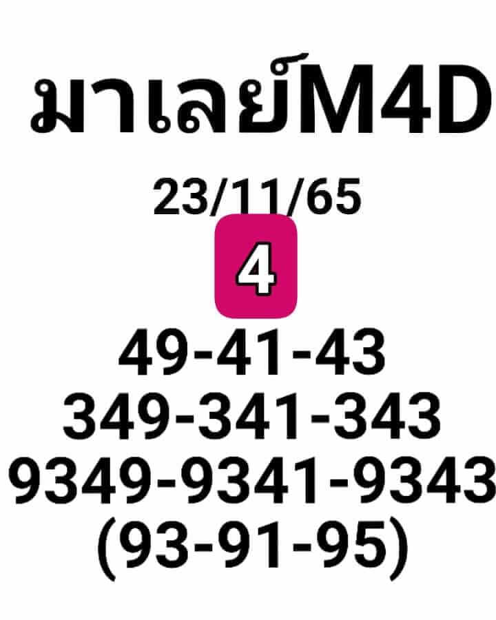 แนวทางหวยมาเลย์ 23/11/65 ชุดที่ 13