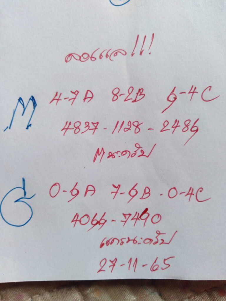 แนวทางหวยมาเลย์ 27/11/65 ชุดที่ 3