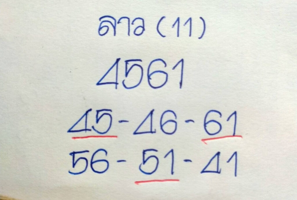 แนวทางหวยลาว 11/11/65 ชุดที่ 17