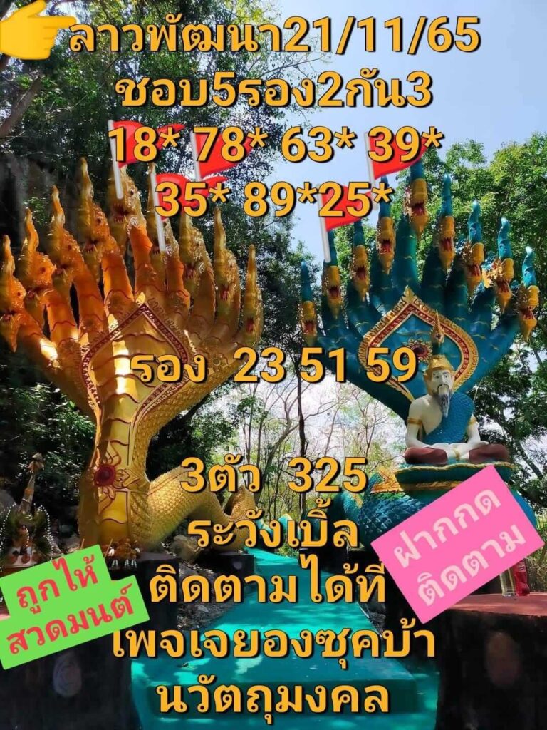 แนวทางหวยลาว 21/11/65 ชุดที่ 13