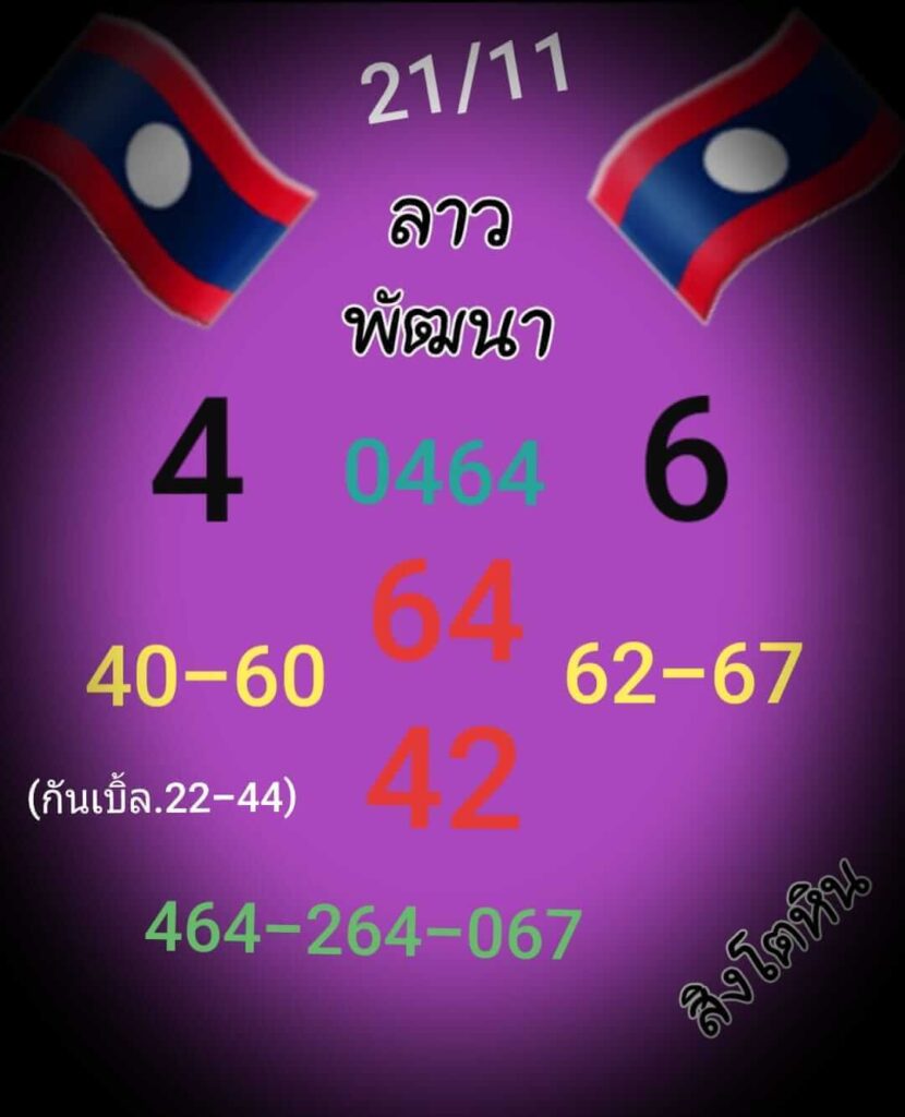 แนวทางหวยลาว 21/11/65 ชุดที่ 3