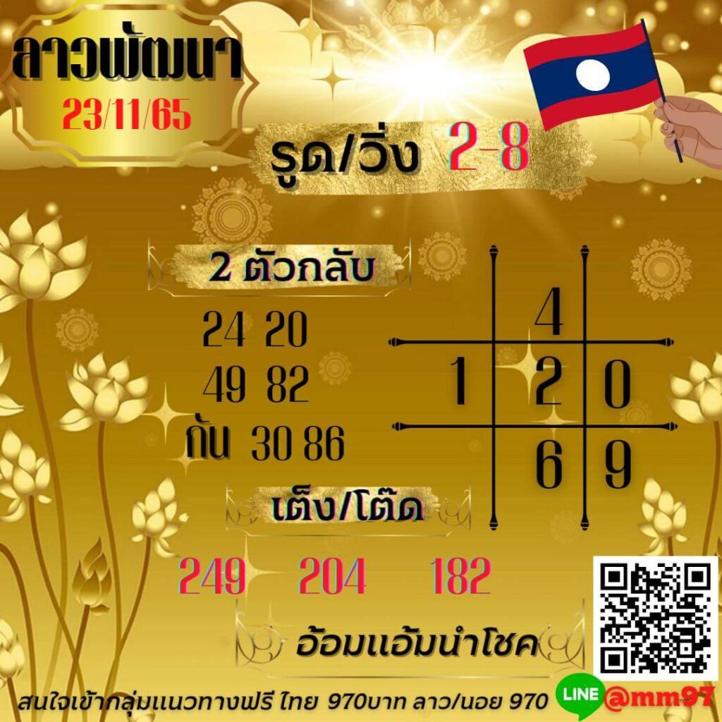 แนวทางหวยลาว 23/11/65 ชุดที่ 10