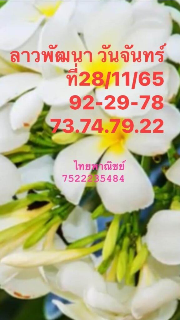 แนวทางหวยลาว 28/11/65 ชุดที่ 12