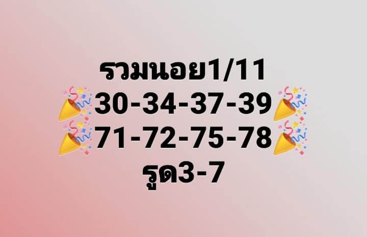 แนวทางหวยฮานอย 1/11/65 ชุดที่ 4