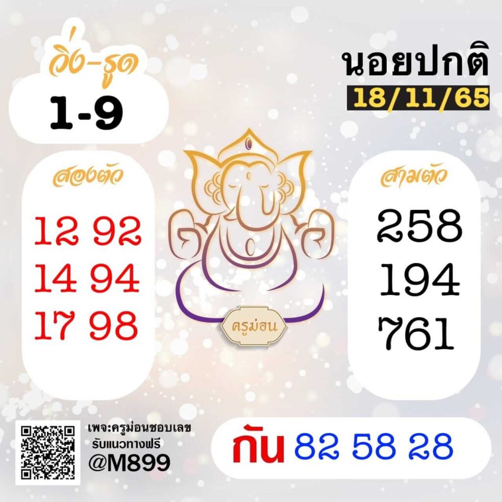 แนวทางหวยฮานอย 18/11/65 ชุดที่ 13