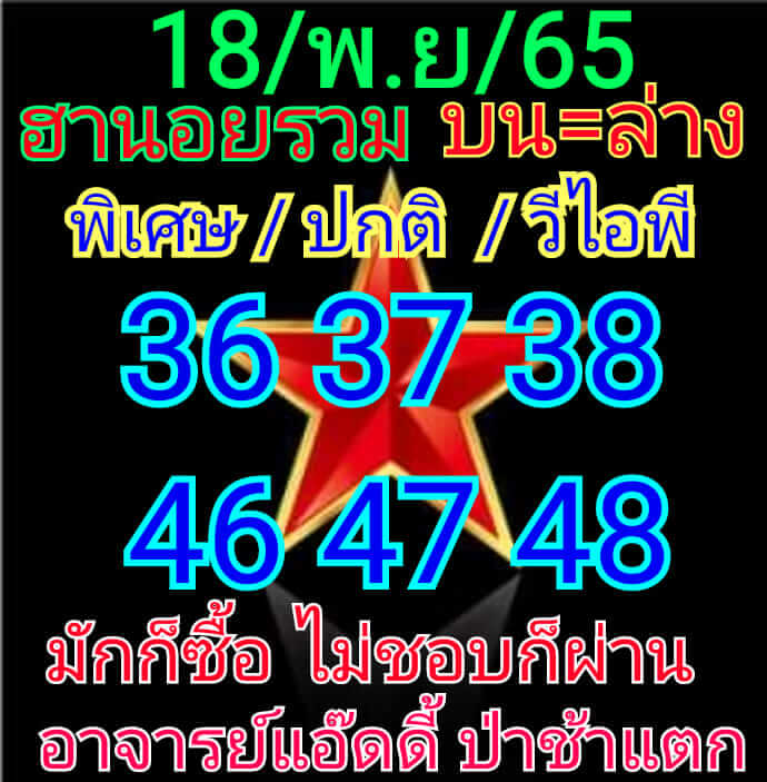 แนวทางหวยฮานอย 18/11/65 ชุดที่ 8