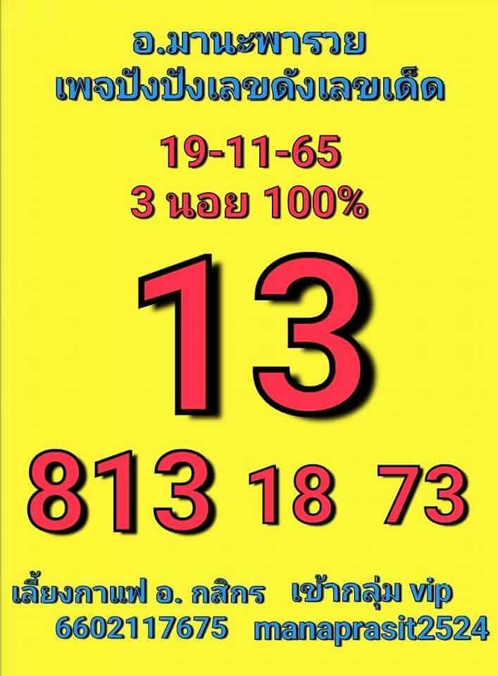 แนวทางหวยฮานอย 19/11/65 ชุดที่ 4