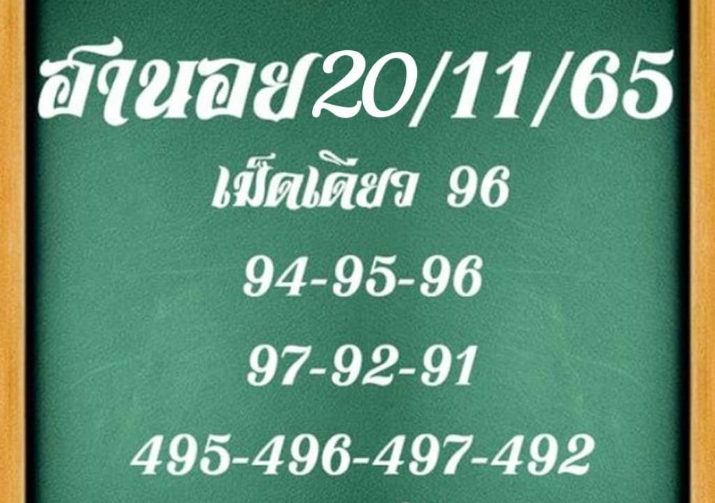 แนวทางหวยฮานอย 20/11/65 ชุดที่ 1