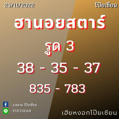 แนวทางหวยฮานอย 25/11/65 ชุดที่ 8