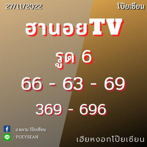 แนวทางหวยฮานอย 27/11/65 ชุดที่ 8