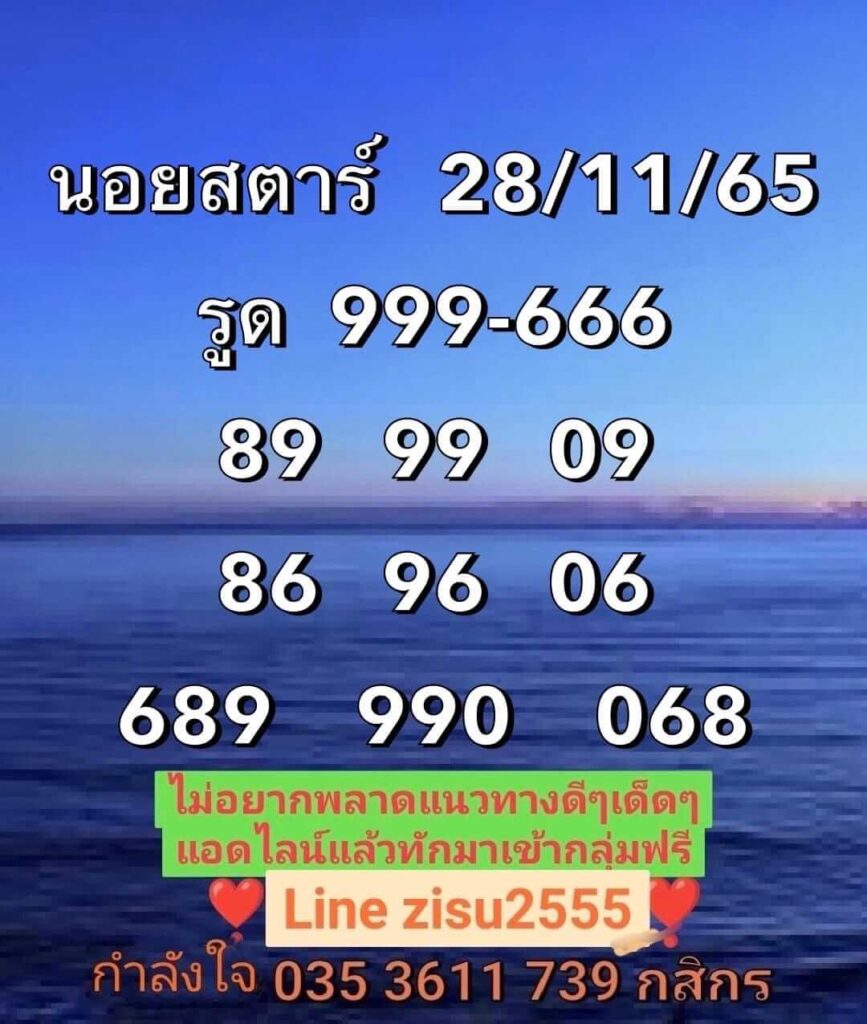 แนวทางหวยฮานอย 28/11/65 ชุดที่ 12