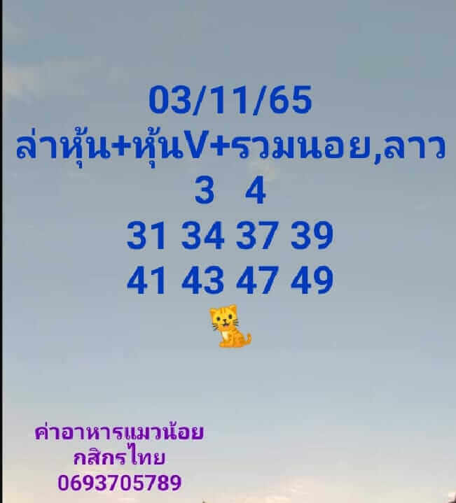 แนวทางหวยฮานอย 3/11/65 ชุดที่ 6