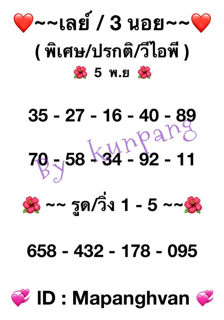 แนวทางหวยฮานอย 5/11/65 ชุดที่ 9