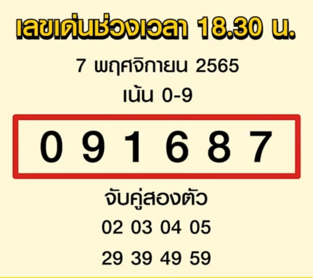 แนวทางหวยฮานอย 7/11/65 ชุดที่ 5