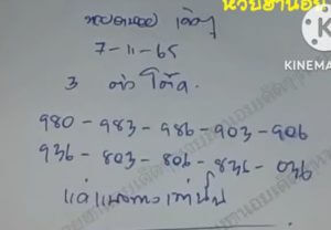 แนวทางหวยฮานอย 7/11/65 ชุดที่ 9