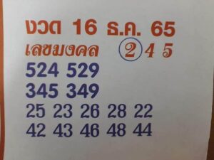 หวยเฮงเฮงรวยรวย 16/12/65