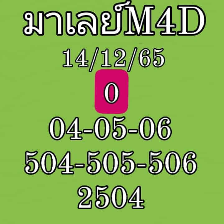 แนวทางหวยมาเลย์ 14/12/65 ชุดที่ 8