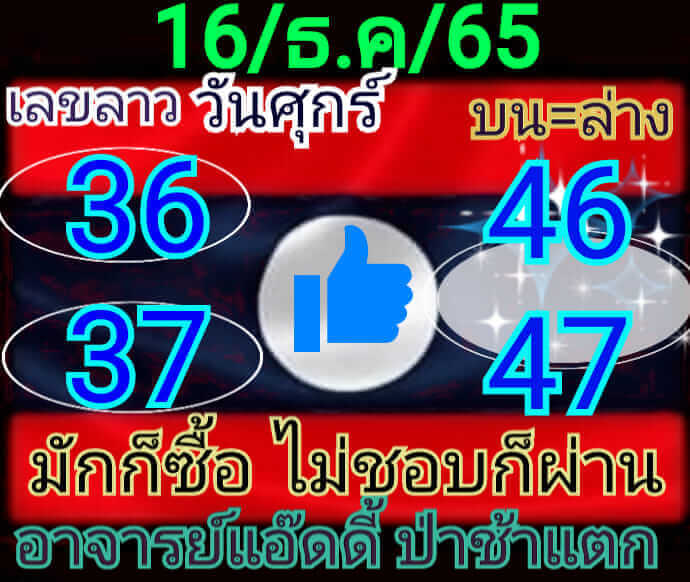 แนวทางหวยลาว 16/12/65 ชุดที่ 5