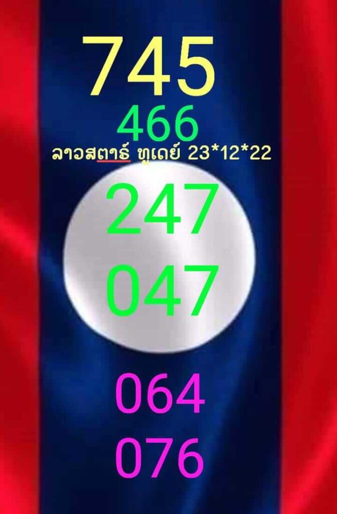 แนวทางหวยลาว 23/12/65 ชุดที่ 12