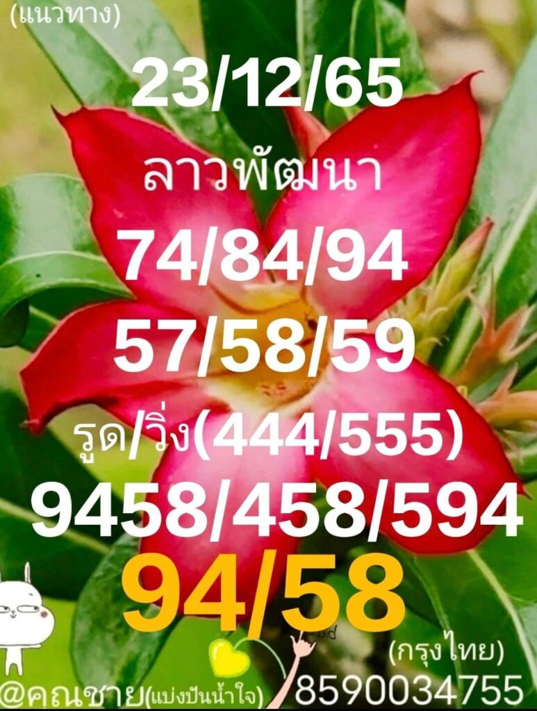 แนวทางหวยลาว 23/12/65 ชุดที่ 9