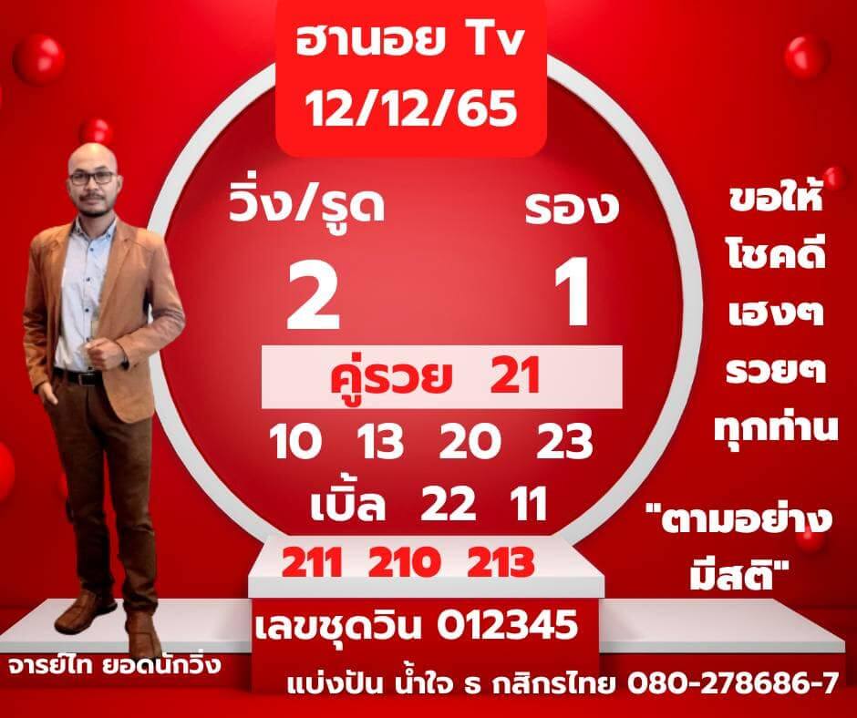 แนวทางหวยฮานอย 12/12/65 ชุดที่ 3