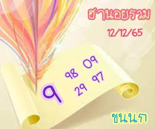 แนวทางหวยฮานอย 12/12/65 ชุดที่ 9