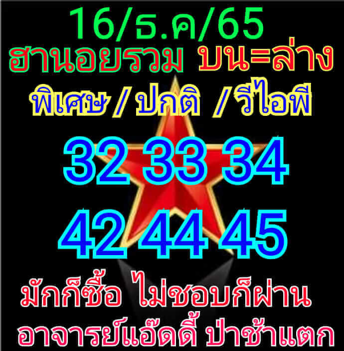 แนวทางหวยฮานอย 16/12/65 ชุดที่ 13