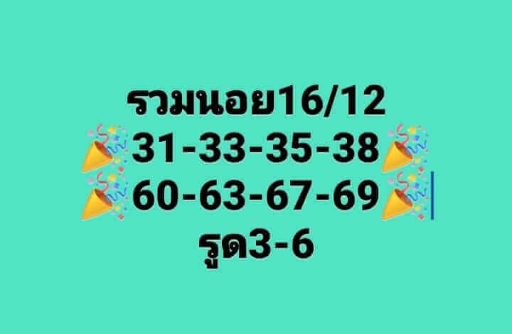 แนวทางหวยฮานอย 16/12/65 ชุดที่ 15