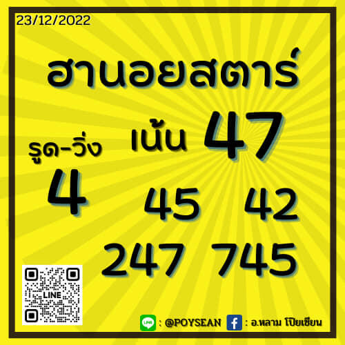 แนวทางหวยฮานอย 23/12/65 ชุดที่ 11