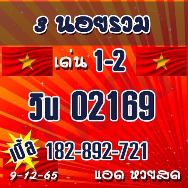 แนวทางหวยฮานอย 9/12/65 ชุดที่ 1