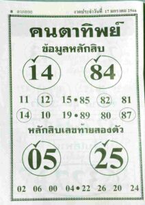 หวยคนตาทิพย์ 17/1/66
