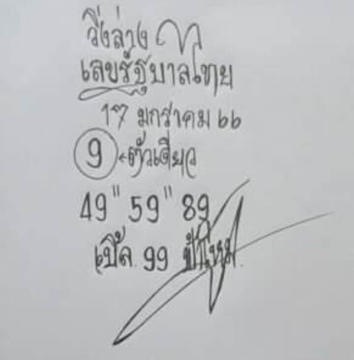 หวยฟ้าใหม่ 17/1/66