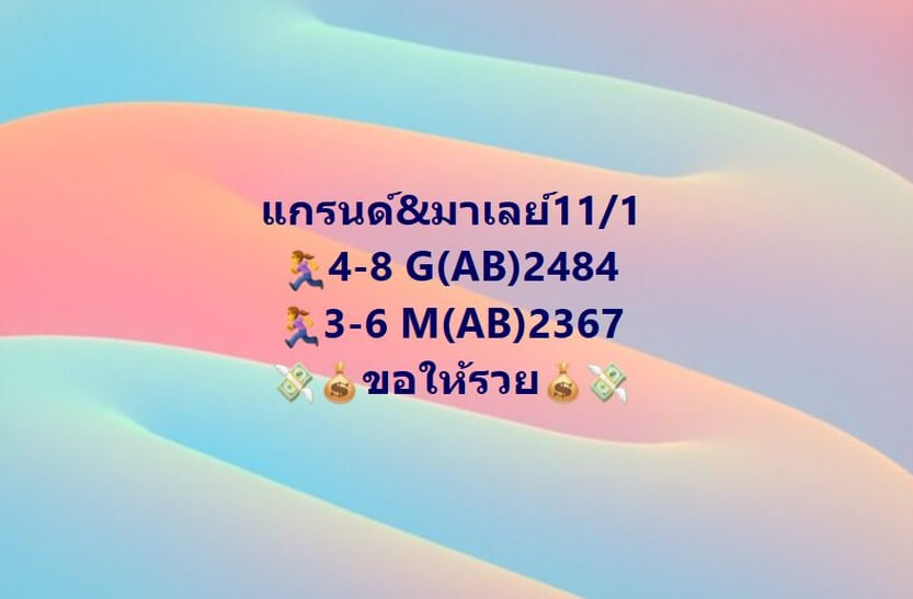 แนวทางหวยมาเลย์ 11/1/66 ชุดที่ 8