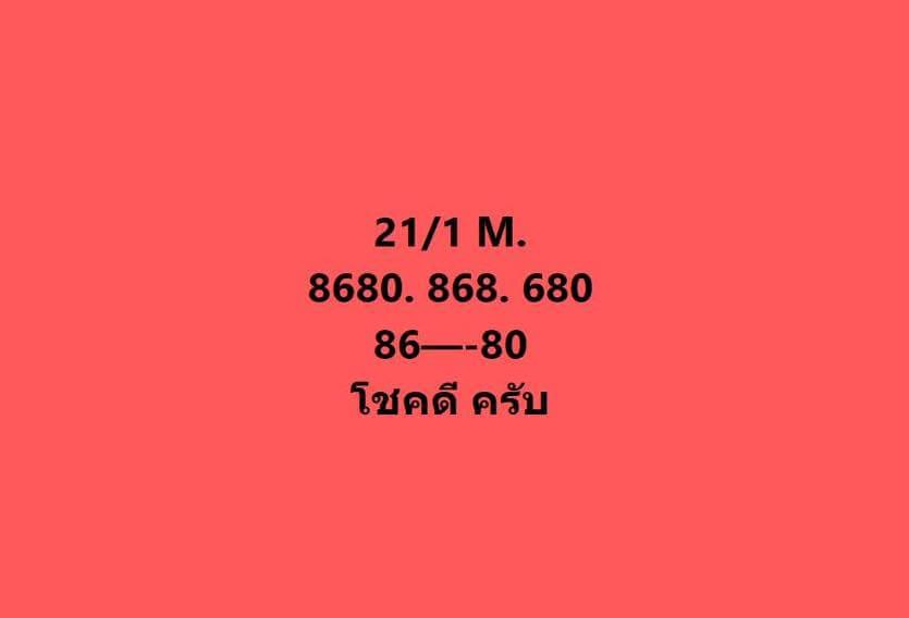 แนวทางหวยมาเลย์ 21/1/66 ชุดที่ 12