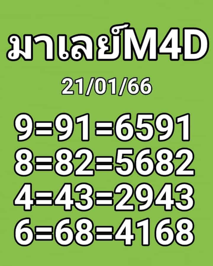 แนวทางหวยมาเลย์ 21/1/66 ชุดที่ 4