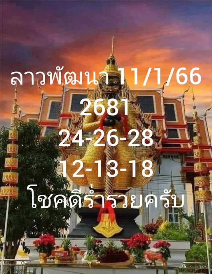 แนวทางหวยลาว 11/1/66 ชุดที่ 11