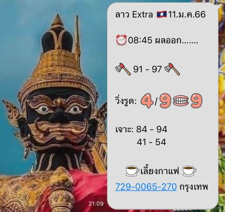 แนวทางหวยลาว 11/1/66 ชุดที่ 7