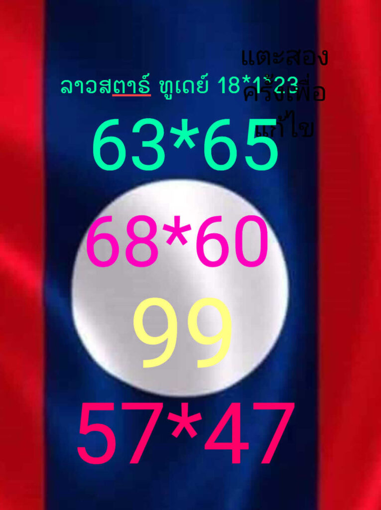 แนวทางหวยลาว 18/1/66 ชุดที่ 6