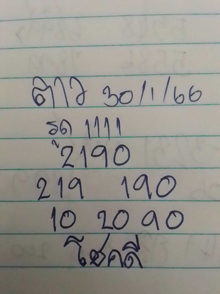 แนวทางหวยลาว 30/1/66 ชุดที่ 6