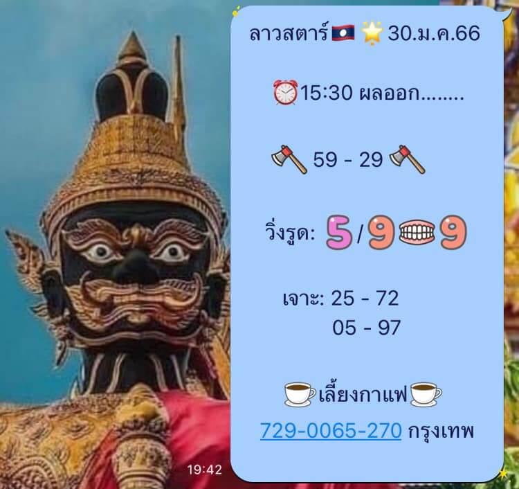 แนวทางหวยลาว 30/1/66 ชุดที่ 8