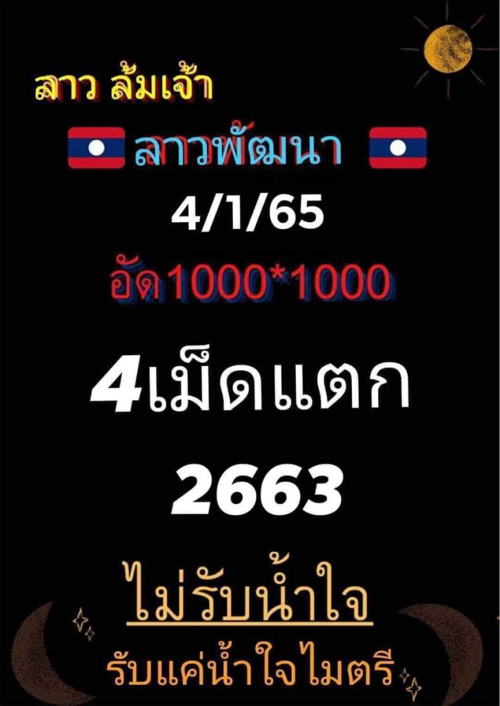 แนวทางหวยลาว 4/1/66 ชุดที่ 8