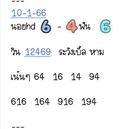 แนวทางหวยฮานอย 10/1/66 ชุดที่ 3